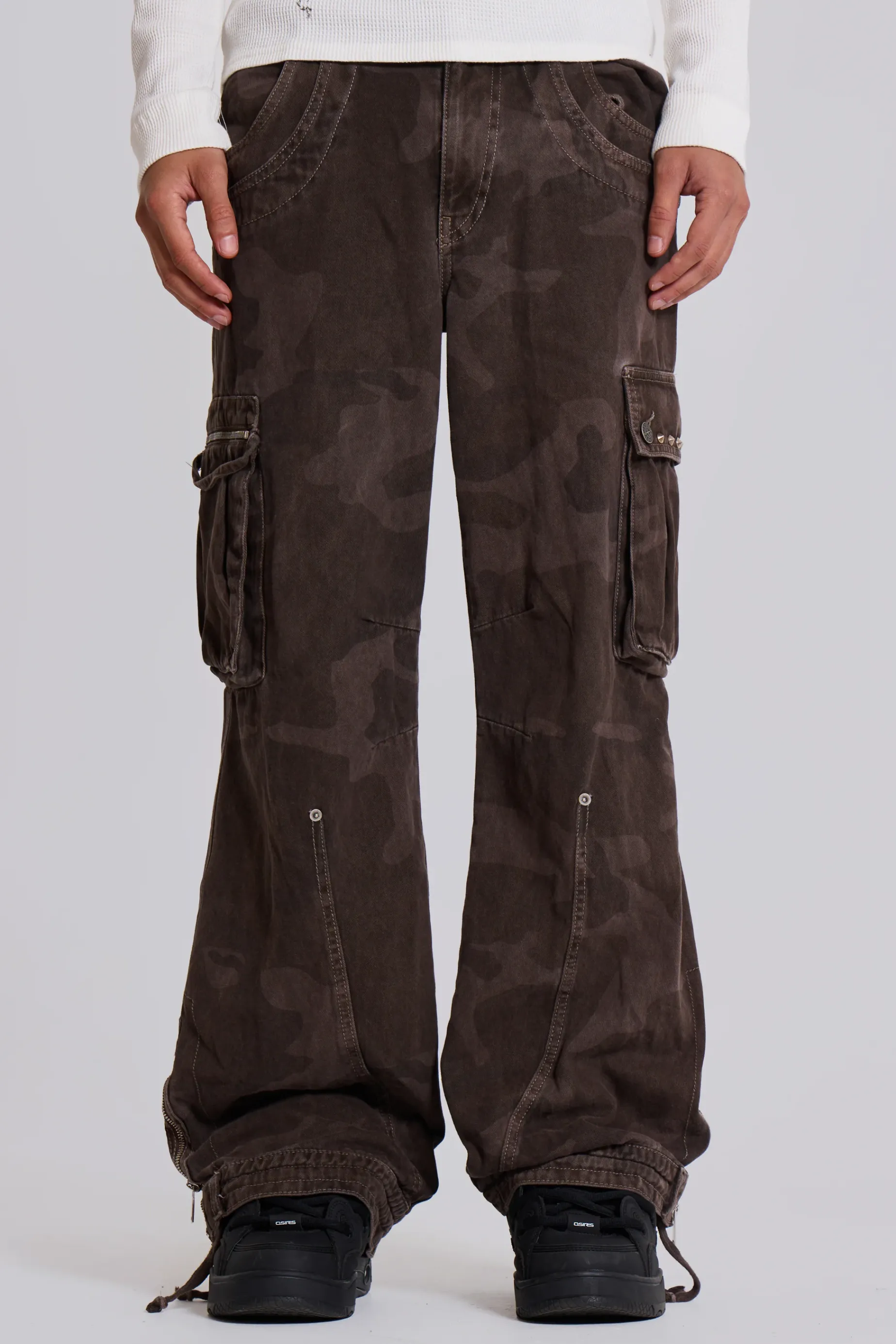 Jaded London Brown Trooper Cargo Pants- Cargo Pants | Cargo Pants