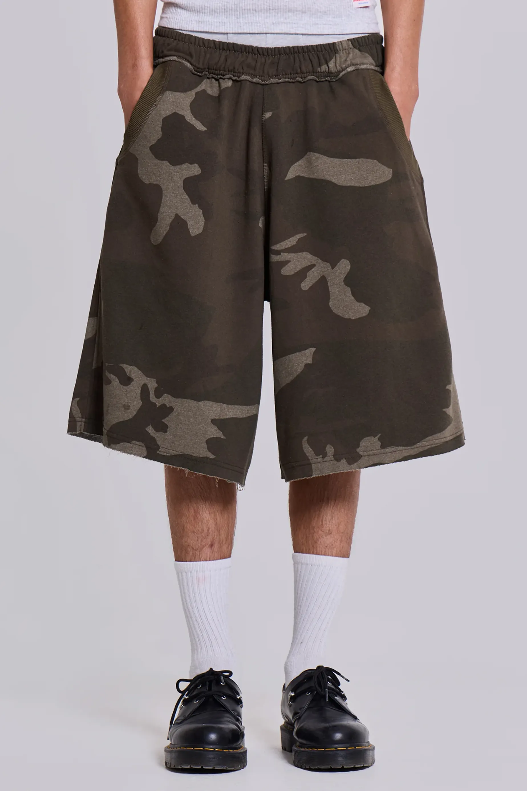 Jaded London Camo Monster Jogger Shorts- Jorts & Shorts