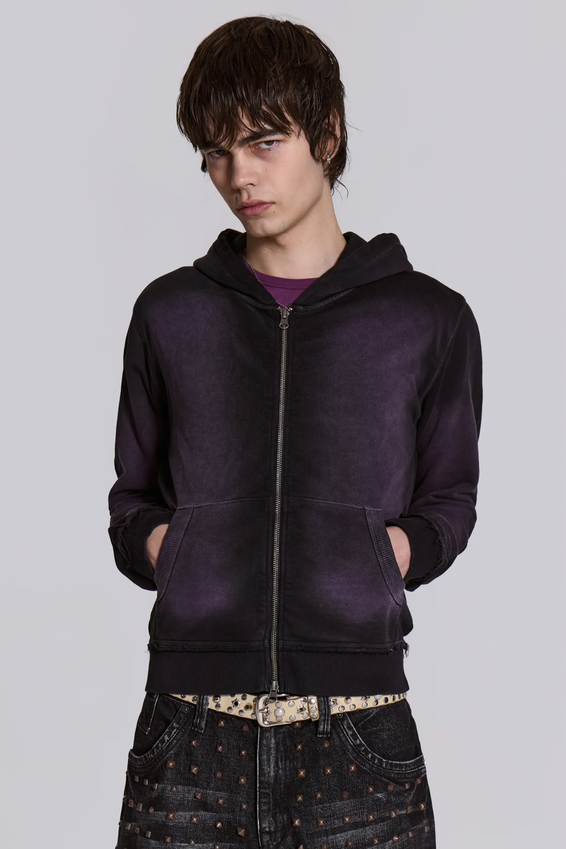 Jaded London Deep Purple Fade Mini Monster Hoodie- Hoodies & Sweatshirts | Hoodies & Sweatshirts