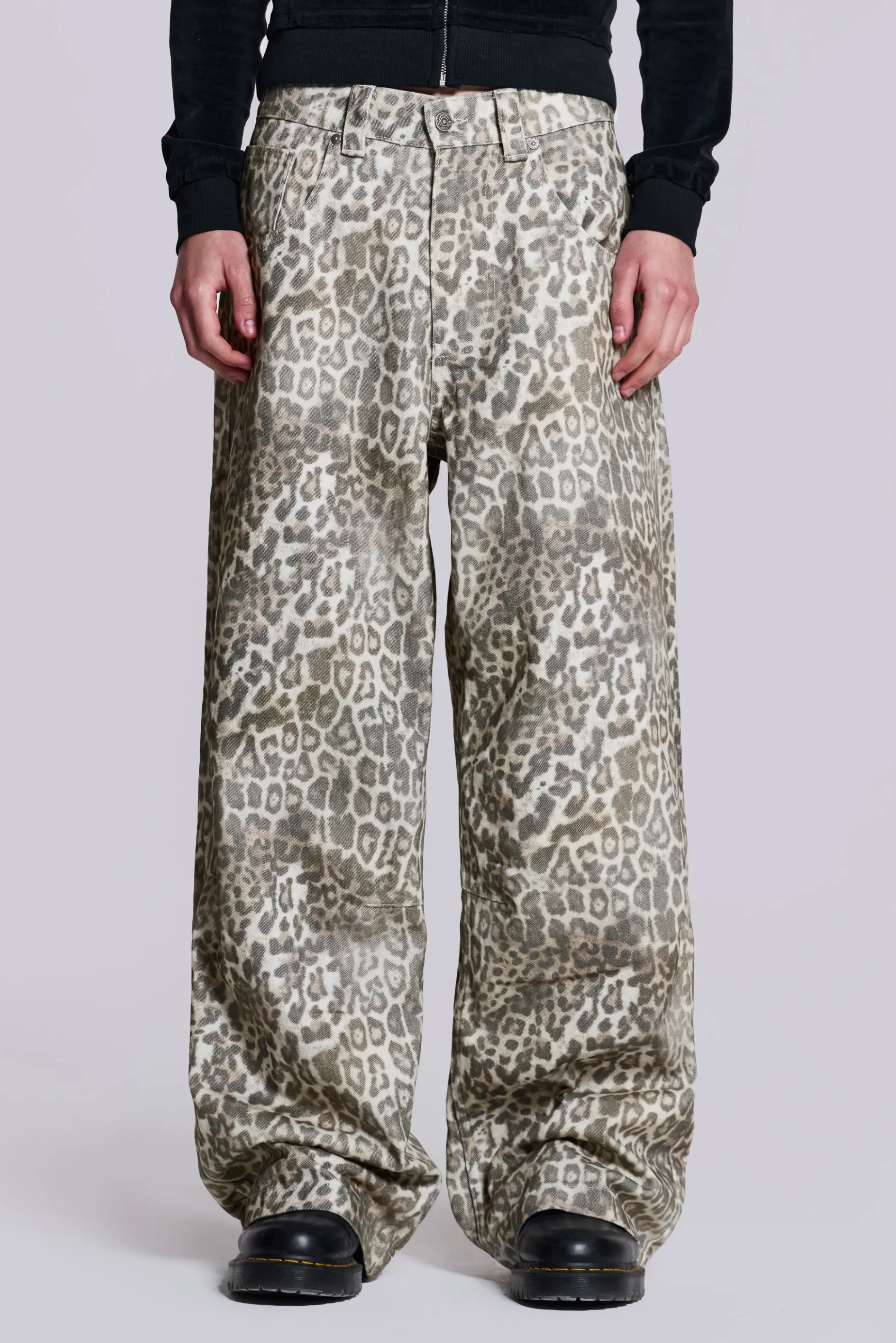 Jaded London Leopard Fade Colossus Jeans- Baggy Jeans | Colossus Jeans
