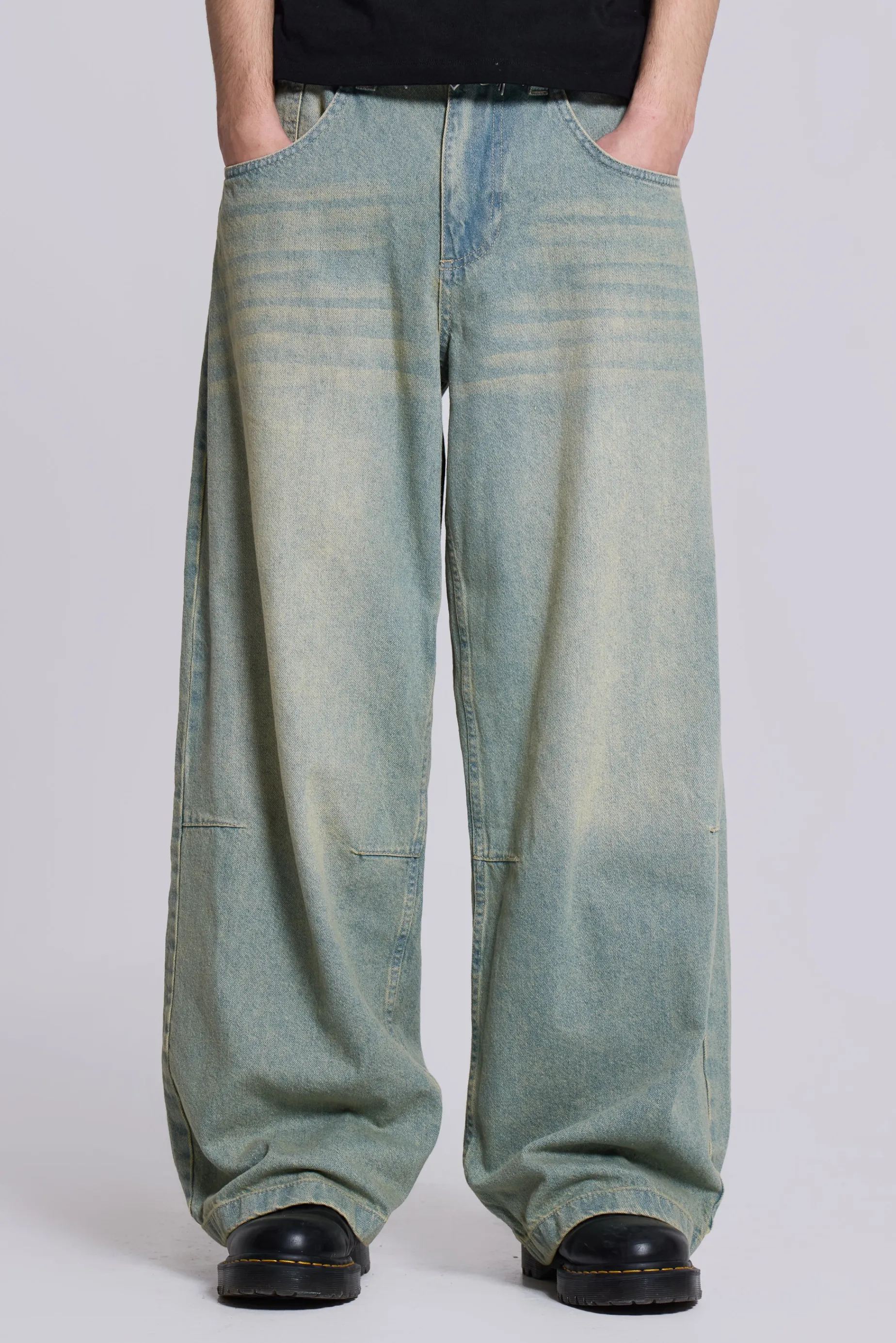 Jaded London Light Wash Colossus Fit Jeans- Baggy Jeans | Colossus Jeans