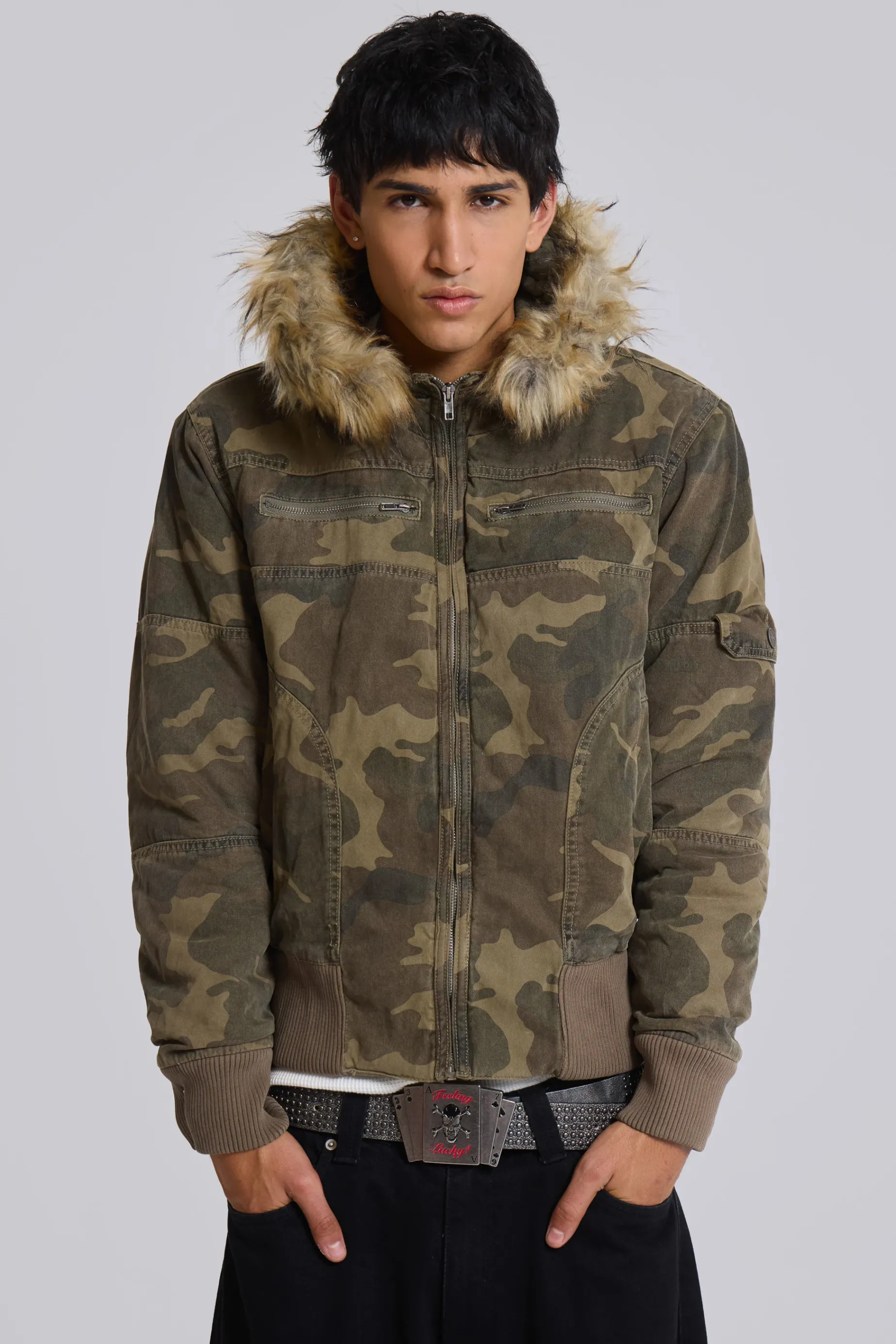 Jaded London Marshal Camo Jacket- Outerwear