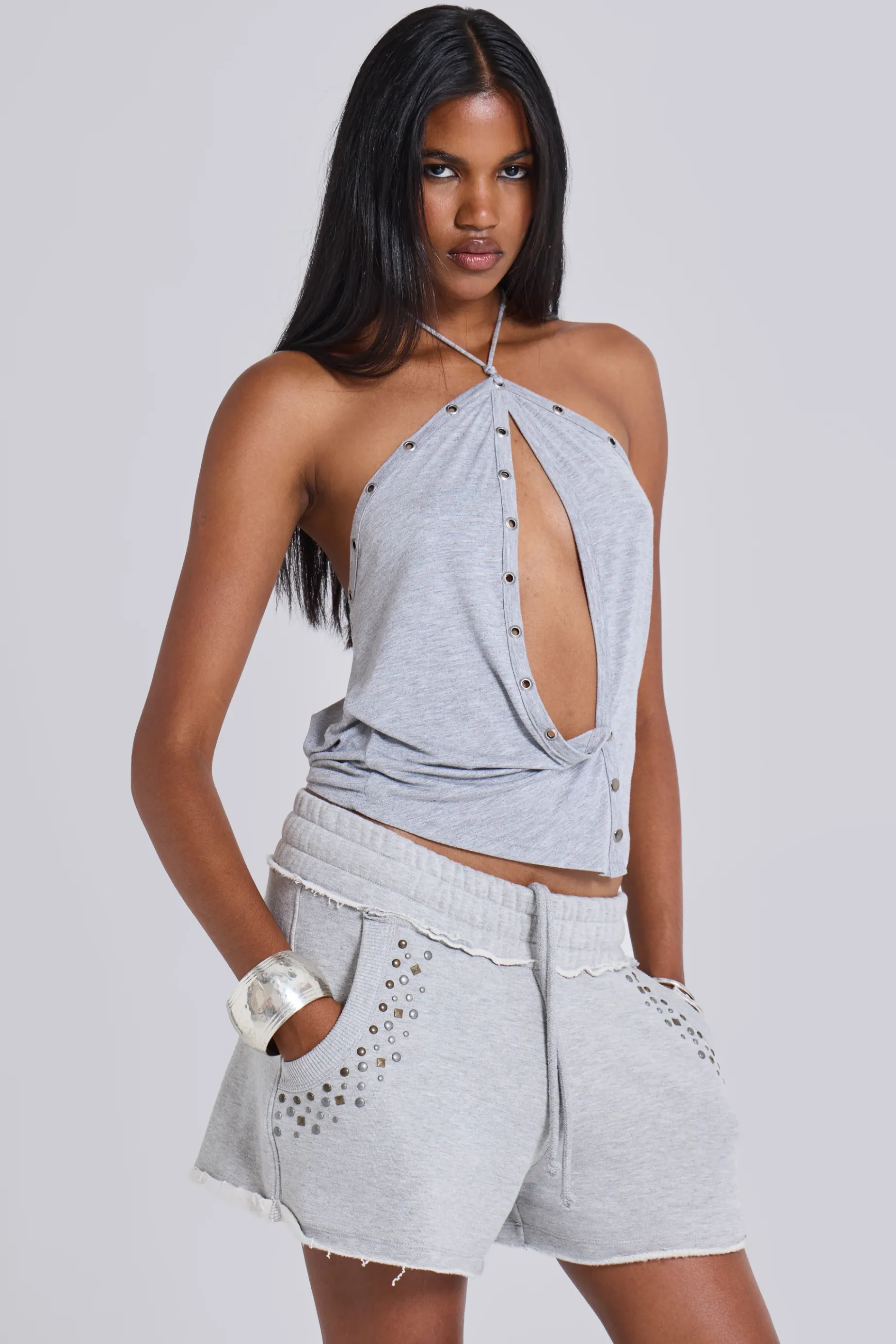 Jaded London Monster Jogger Studded Shorts-Women Shorts & Jorts | Shorts & Jorts