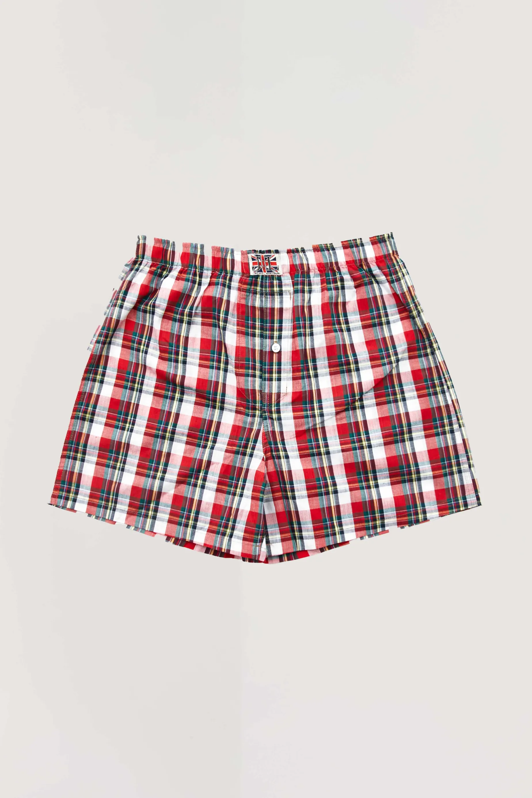 Jaded London Multi Tartan Boxer Short- Jorts & Shorts