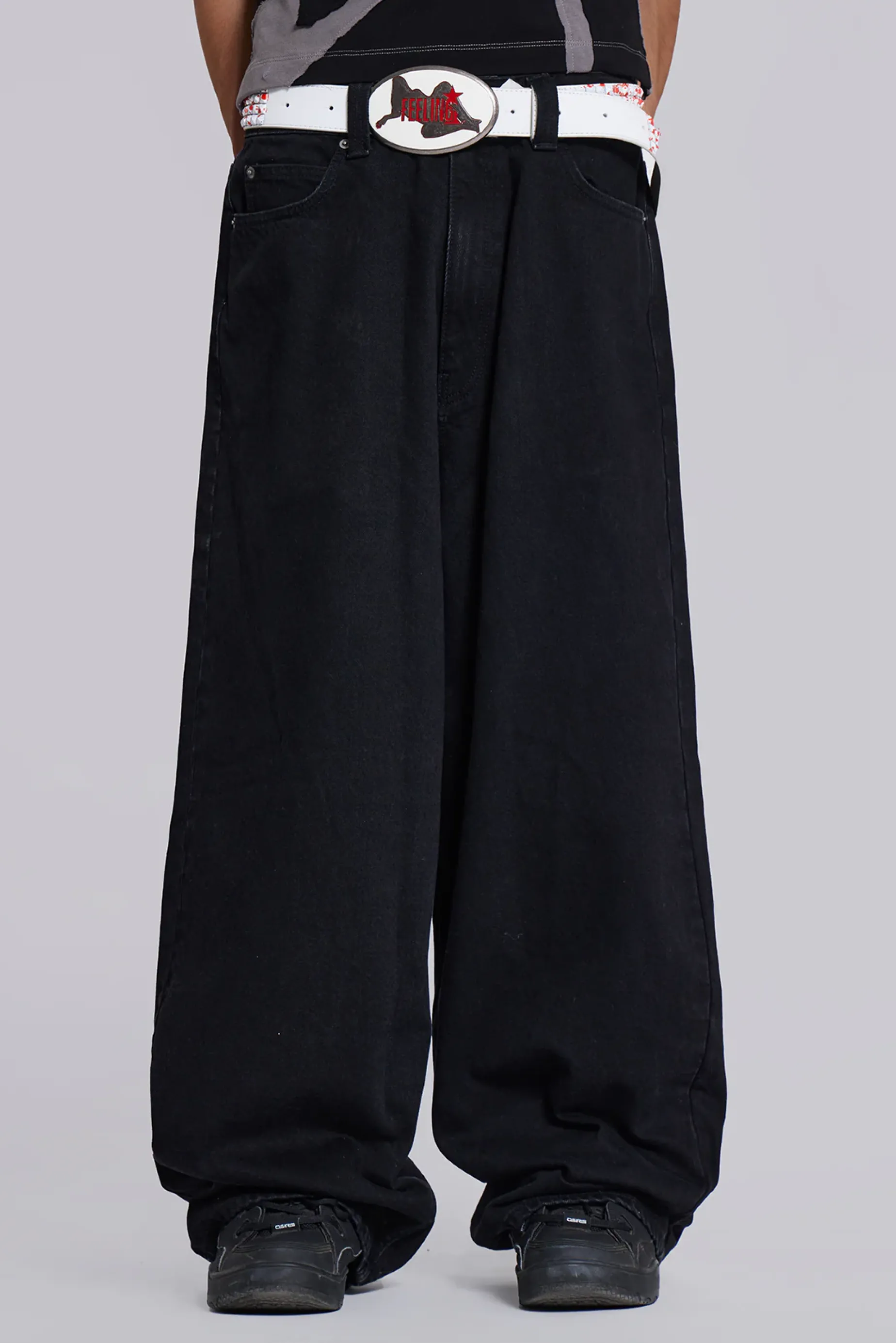 Jaded London Solid Black XL Colossus Jeans- Baggy Jeans | Colossus Jeans