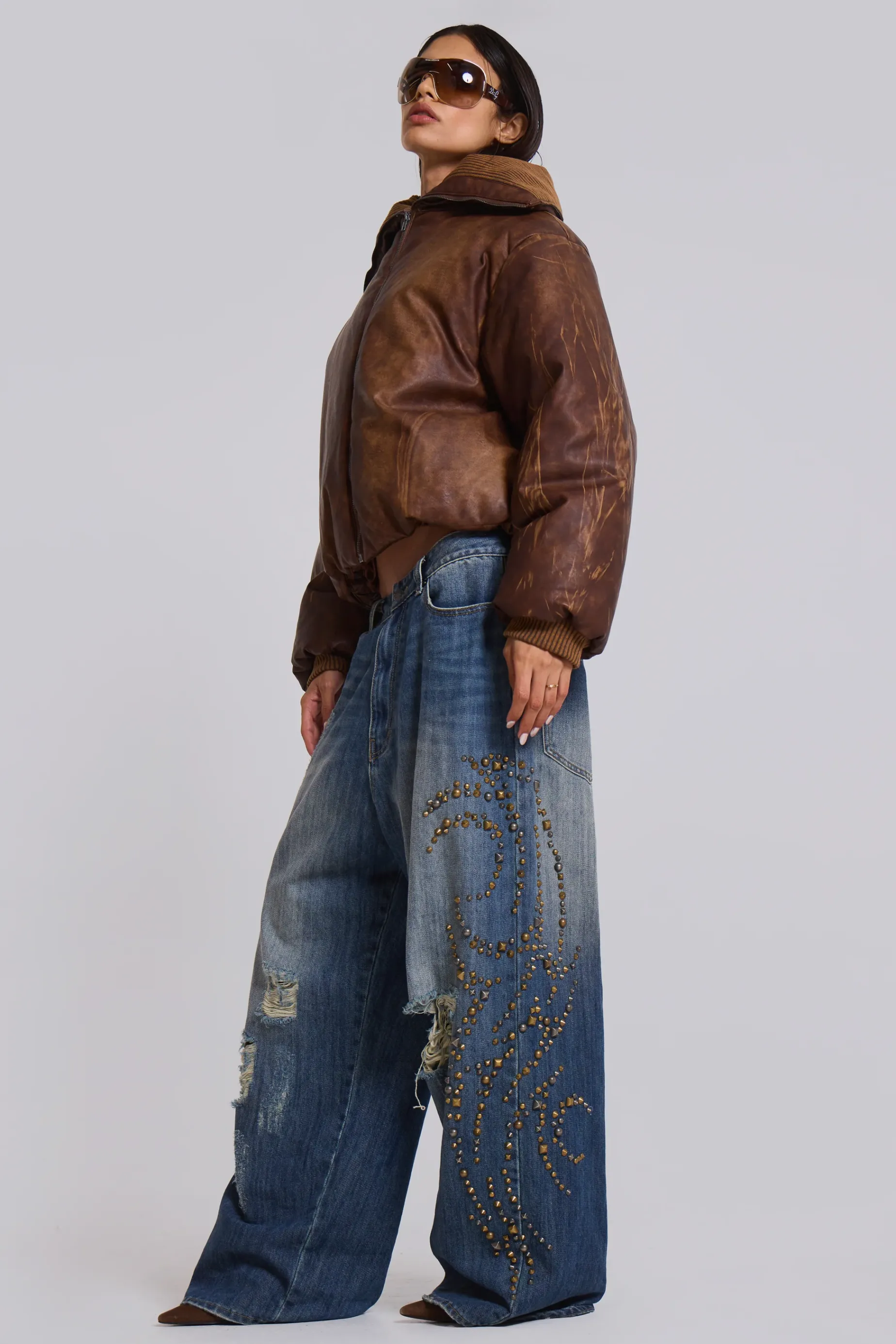 Jaded London Tattoo Stud XL Colossus Jeans-Women Baggy Jeans | Colossus Jeans