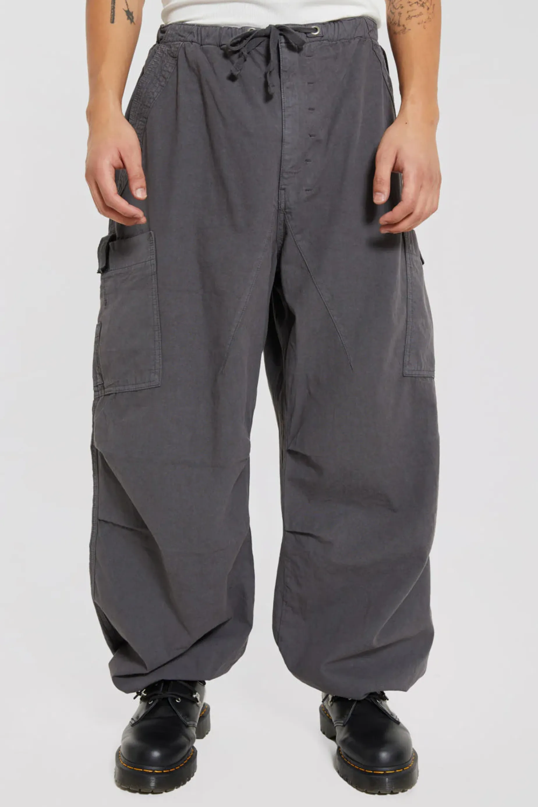 Jaded London Vintage Grey Parachute Cargo Pants- Parachute Pants | Parachute Pants